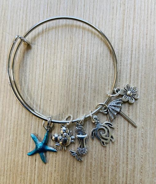 Girls Beach Ocean Mermaid Charm Bracelet picture