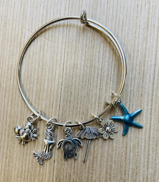 Girls Beach Ocean Mermaid Charm Bracelet picture