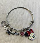 Girls Minnie Mouse Charm Bracelet Love