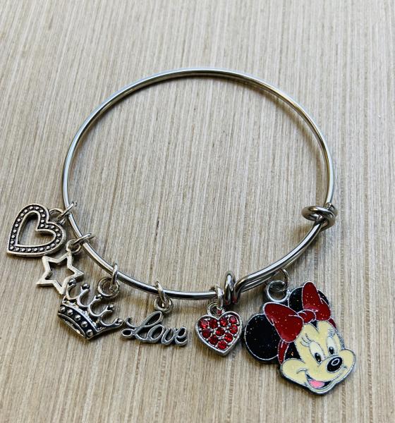 Girls Minnie Mouse Charm Bracelet Love picture