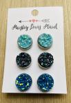 Druzy Earrings Set of 3 Pairs 12mm Post Style