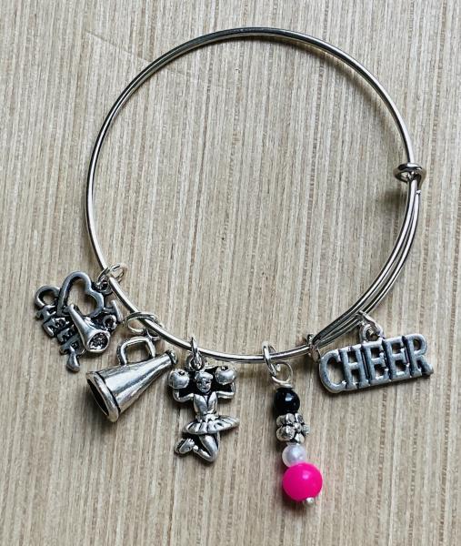 Girls I Love Cheer Cheerleading Charm Bracelet picture