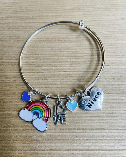 Niece Theme Girls Size Charm Bracelet Rainbow picture