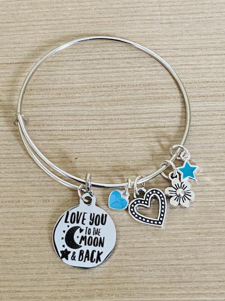 Girls Love You To The Moon & Back Charm Bracelet picture