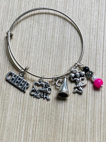 Girls I Love Cheer Cheerleading Charm Bracelet picture