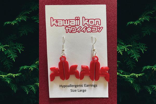Large Earrings - Red