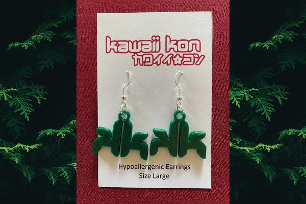 Large Earrings - Green picture