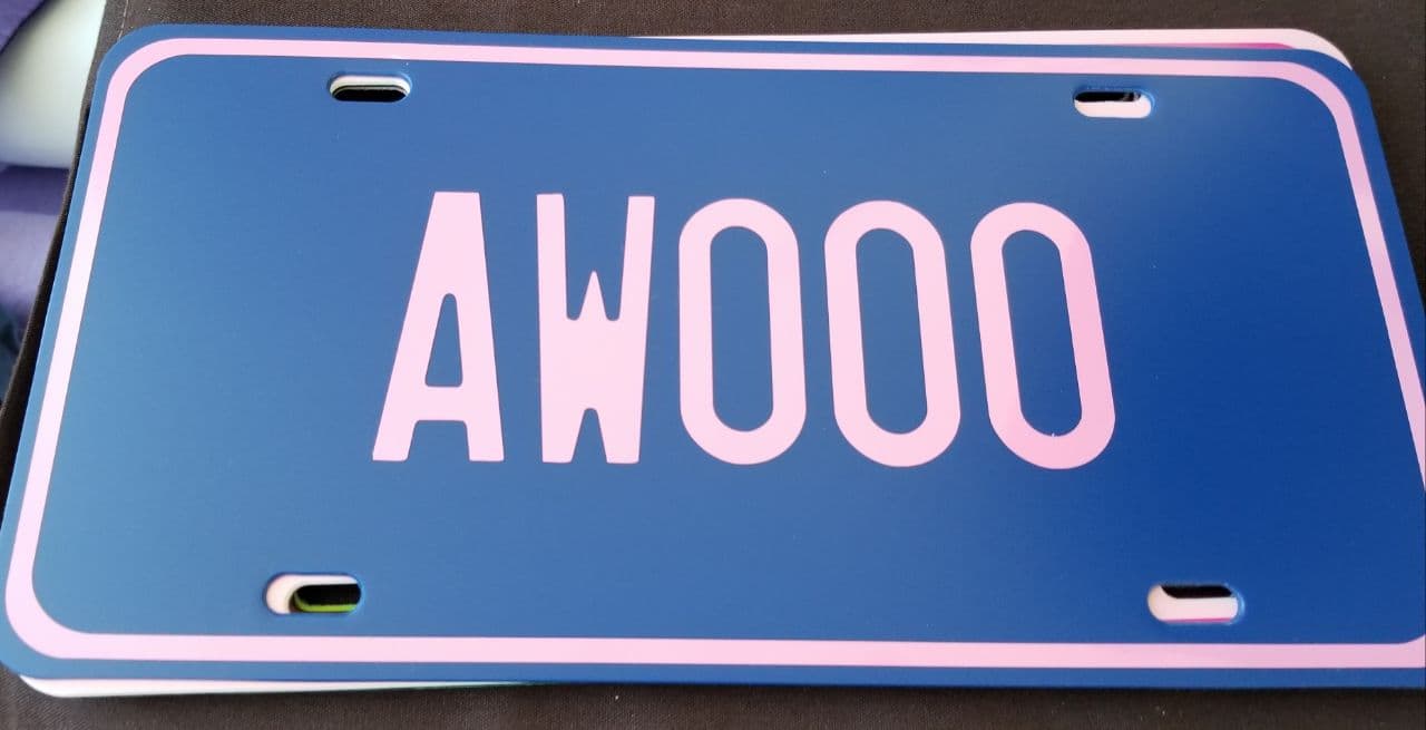 Your Name Here License Plate (Dark Blue) picture