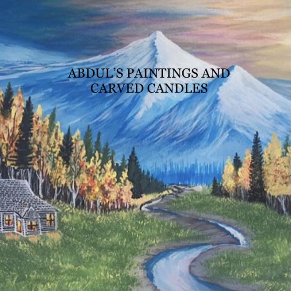 Abdul’s Paintings And Carved Candles