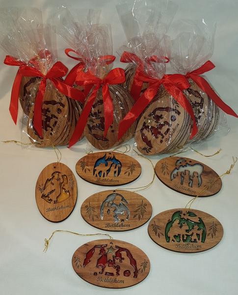 A Gift Set - The Christmas Story in 6 Unique Ornaments picture