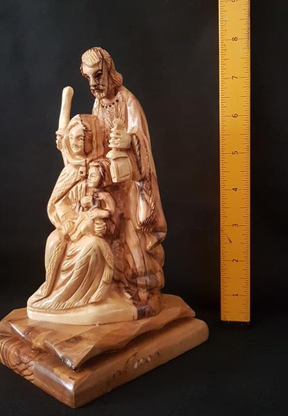 Detailed Holy Family Statue - Joseph Lighting The Path For Their Journey picture