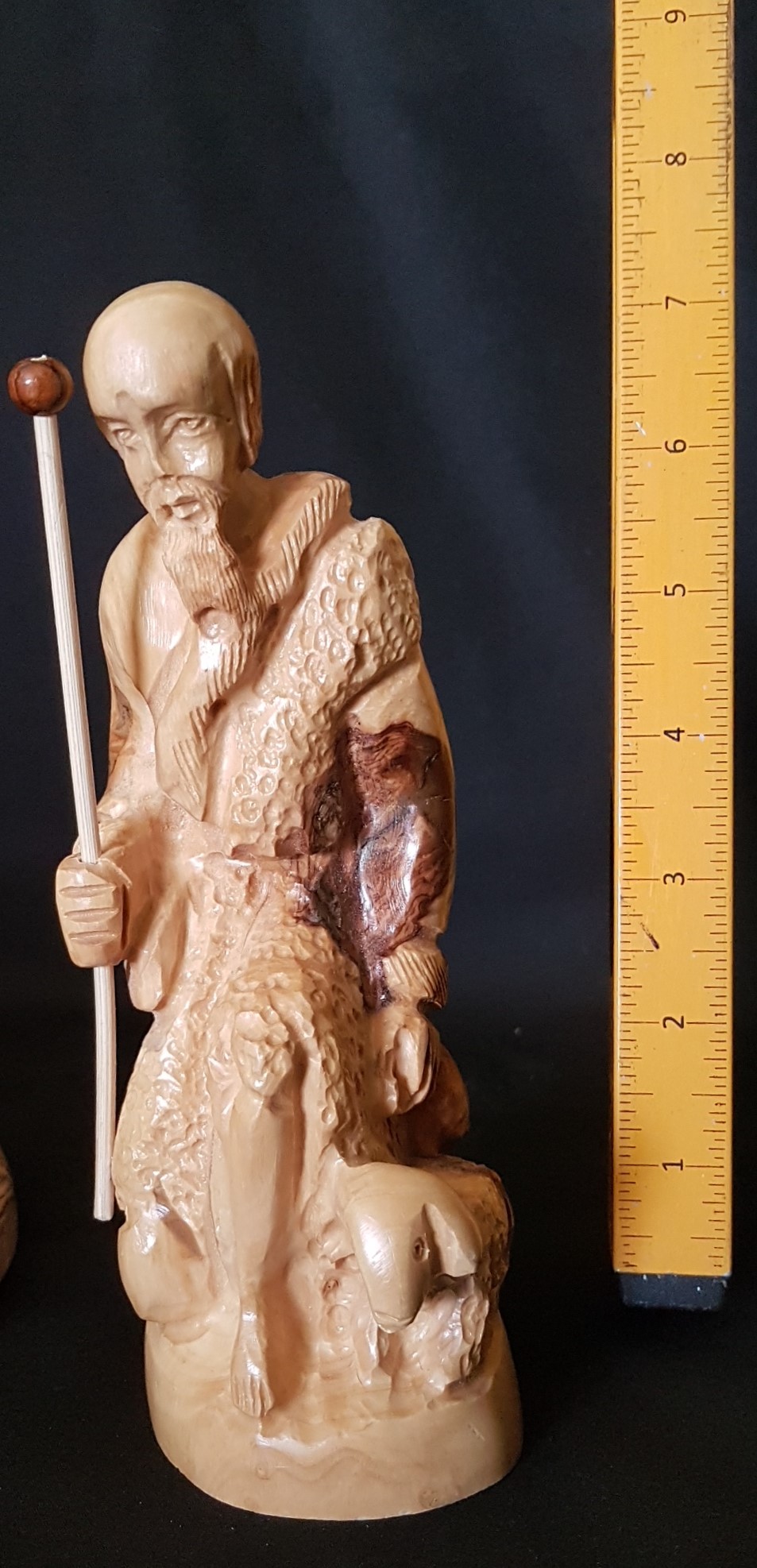 One of a Kind Hand-Carved Manger Scene [Extra large Manger and Figurine set] picture