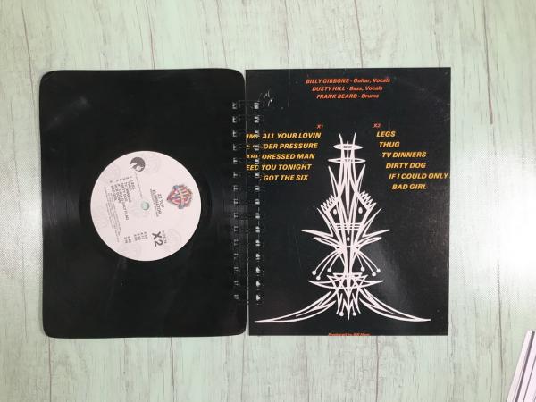 ZZ Top vinyl notebook journal Eliminator Album picture
