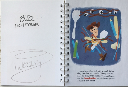 Toy Story 4 Disney autograph book storybook journal picture