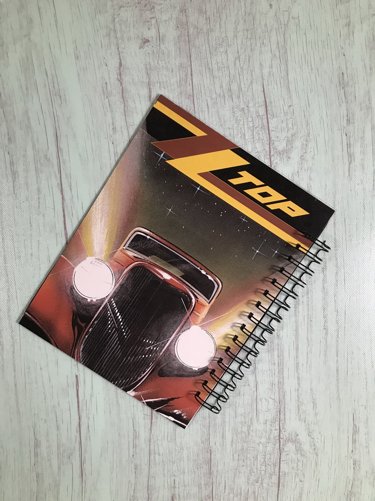 ZZ Top vinyl notebook journal Eliminator Album picture