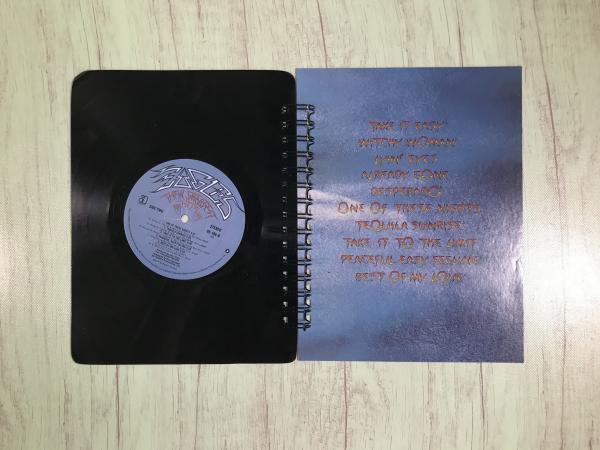 Eagles vinyl record notebook Greatest Hits picture