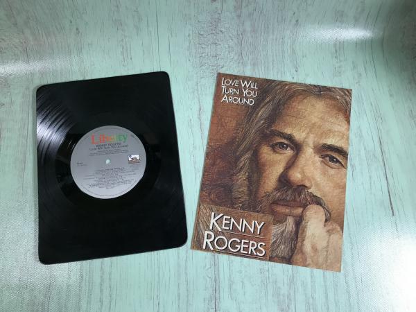 Kenny Rogers vinyl notebook/sketchbook Love Will Turn You Around picture