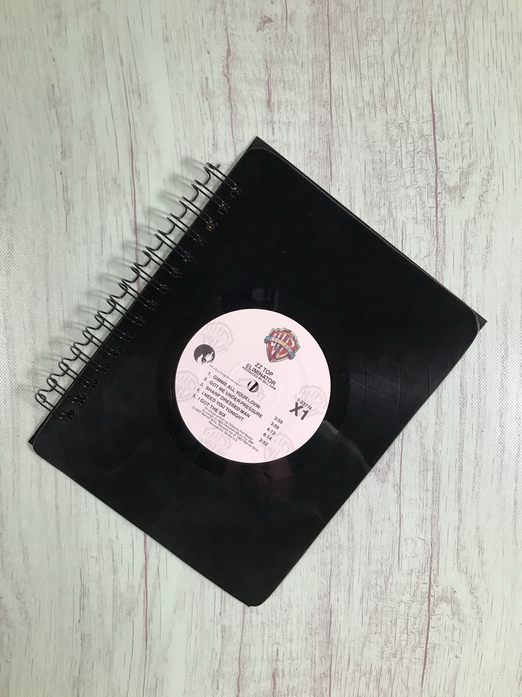 ZZ Top vinyl notebook journal Eliminator Album picture