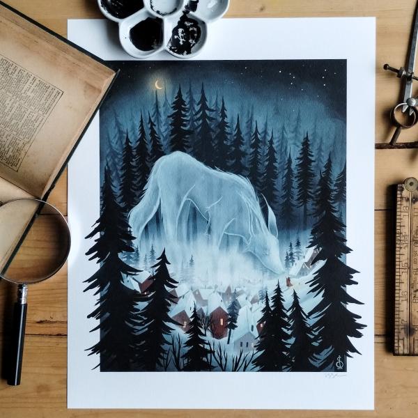 Wild Forest Dog Illustration