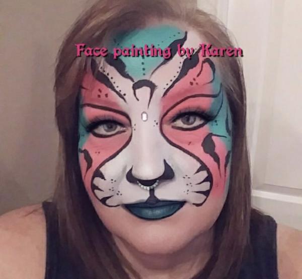 Color Craze face painting by Karen McDonough United