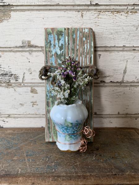 SOLD! Antique salt shaker wall vase #32 picture