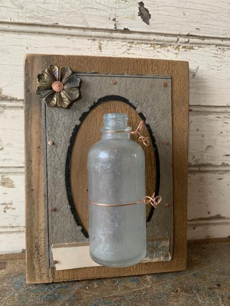 Signed Wall vase, antique paper #29 picture