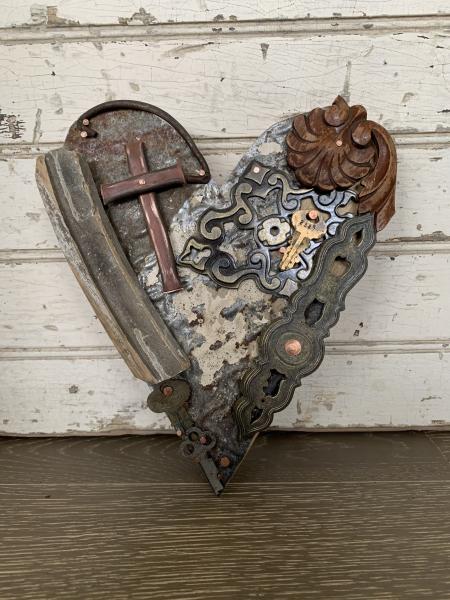 Salvage heart signed #115