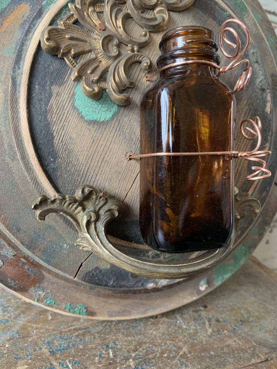 Round salvage bottle signed #28 picture