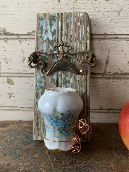 SOLD! Antique salt shaker wall vase #32 picture