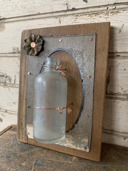 Signed Wall vase, antique paper #29 picture