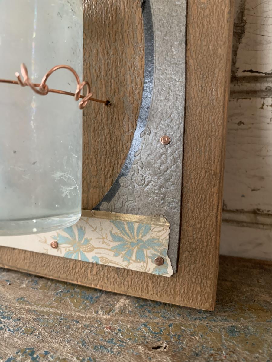 Signed Wall vase, antique paper #29 picture