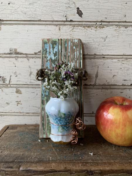 SOLD! Antique salt shaker wall vase #32 picture