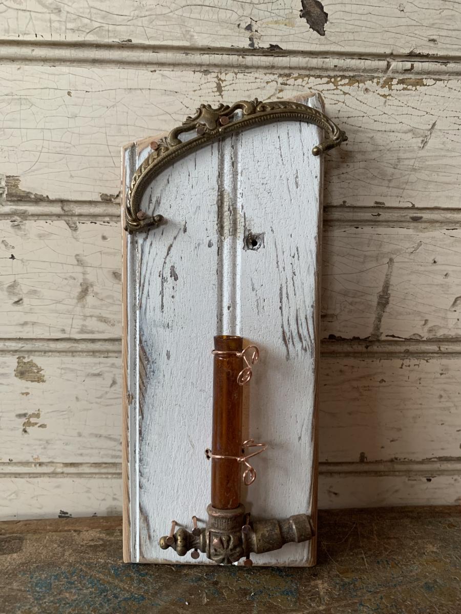 Tiny antique bottle wall vase picture