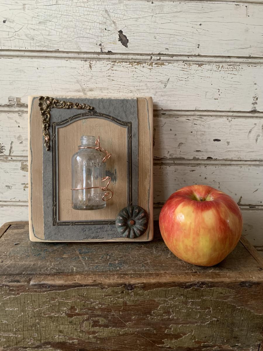 Signed antique wall vase 1800s paper #36 picture