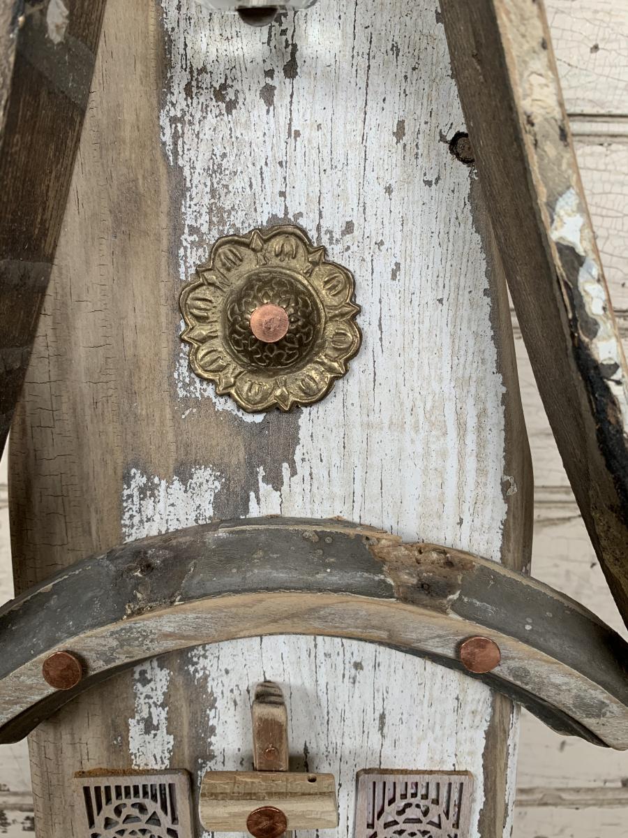 Signed white chapel glass bell #108 picture