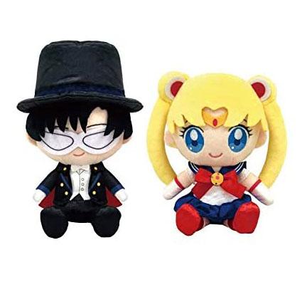 Sailor Moon and Tuxedo Mask Eternal Romance Deluxe Plush Set Gift picture