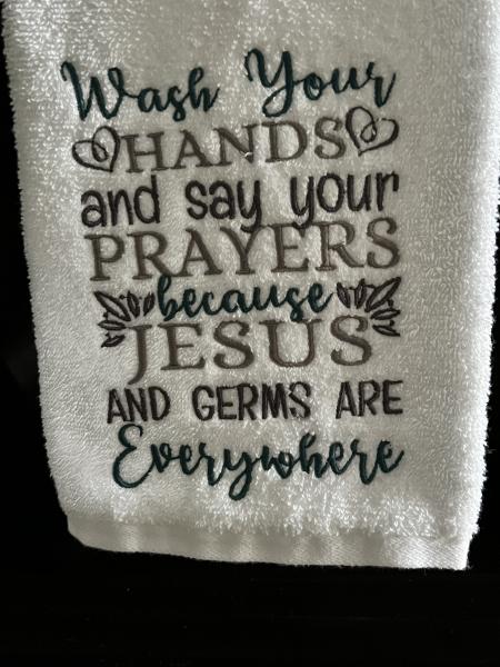 Wash your Hands - Jesus & Germs Towel picture
