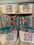 Mother, Father & Daughter Fabric Bags