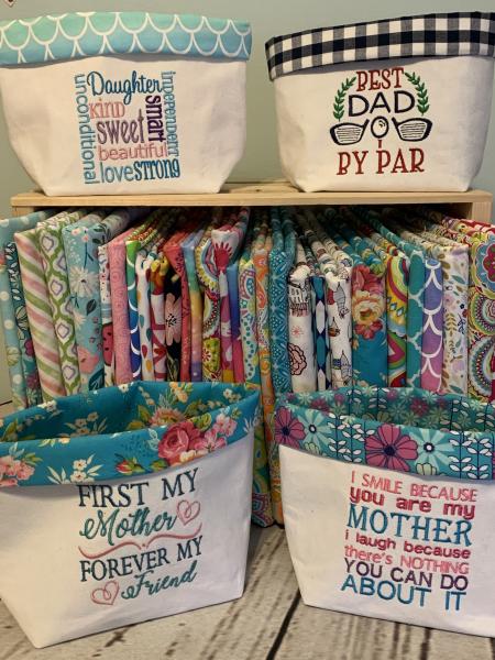 Mother, Father & Daughter Fabric Bags picture