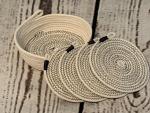 Zig-Zag Rope Coasters & Holder