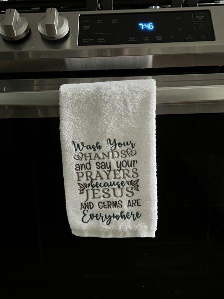 Wash your Hands - Jesus & Germs Towel picture