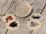 Sea Animal Rope Coasters & Holder