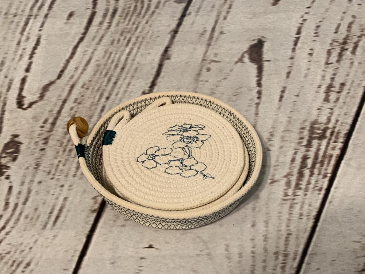 Flower Rope Coasters & Holder picture