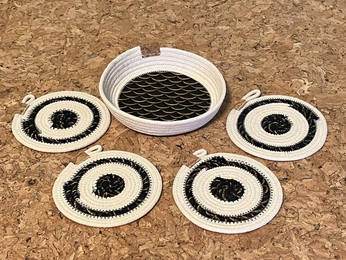 Rope w/ Fabric Coaster & Holder picture