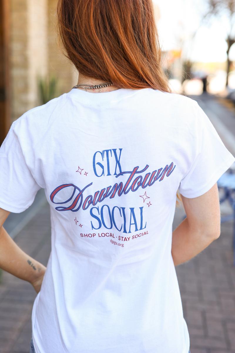 GTX Downtown Social T-Shirt - White Unisex (Front and back logo) picture