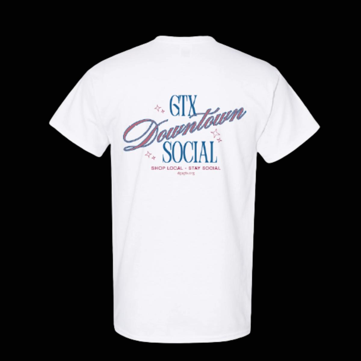GTX Downtown Social T-Shirt - White Unisex (Front and back logo) picture