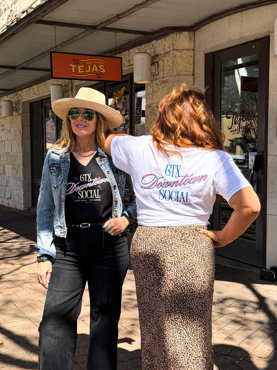 GTX Downtown Social T-Shirt - White Unisex (Front and back logo) picture