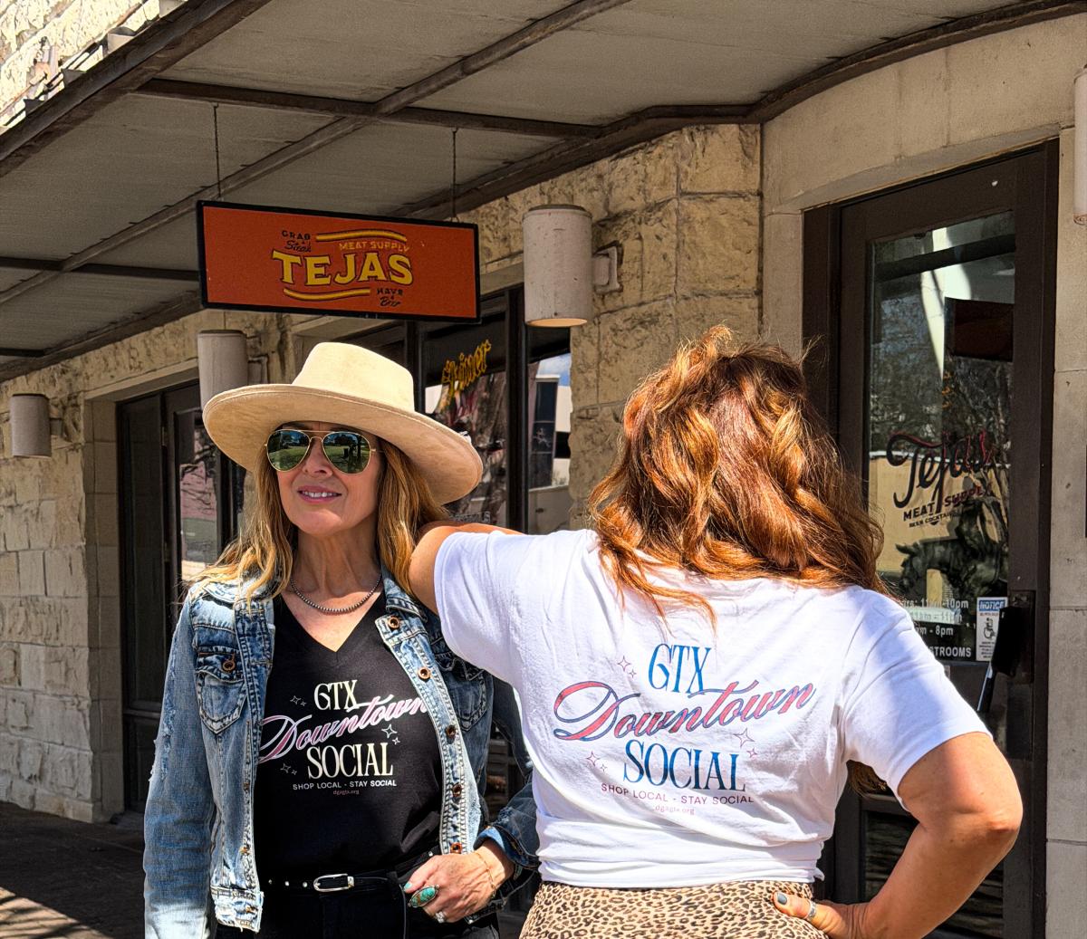 GTX Downtown Social T-Shirt - Black Fitted V-Neck (Front Logo Only) picture