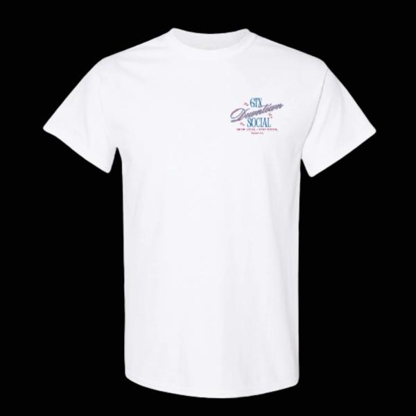 GTX Downtown Social T-Shirt - White Unisex (Front and back logo)