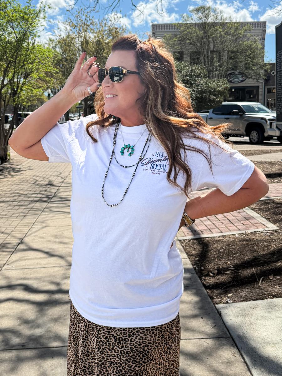 GTX Downtown Social T-Shirt - White Unisex (Front and back logo) picture